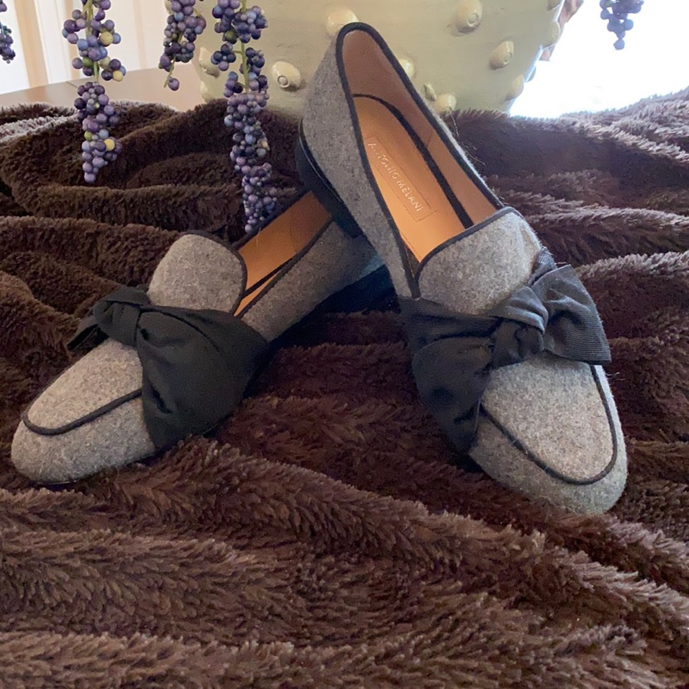 ANTONIO MELANI grey flannel loafers